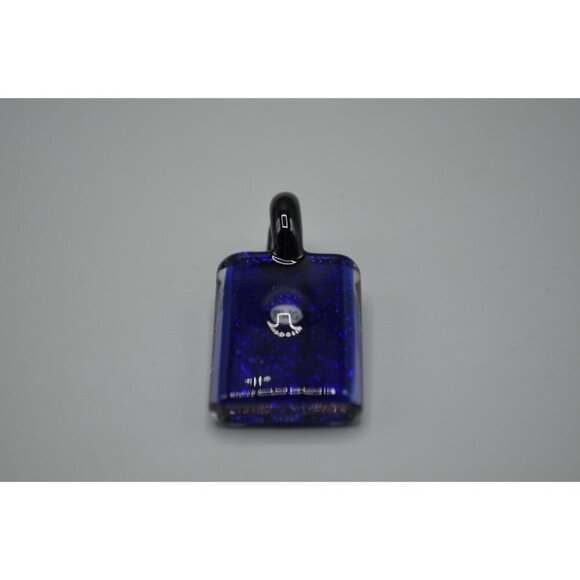 Cobalt Blue Glass Cuff Bracelets & Pendant Signed RWG Jewelry Set Ocean Sea - Picture 4 of 10